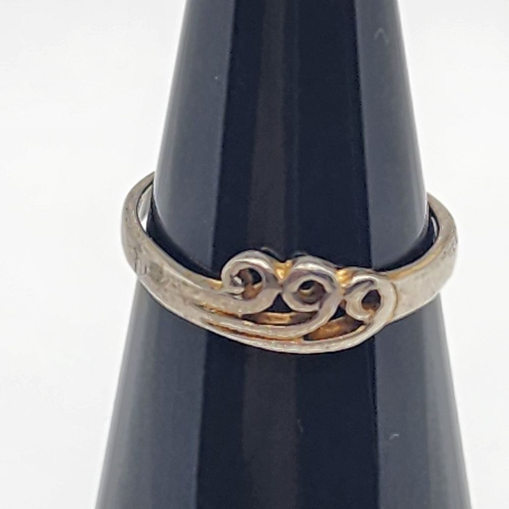 Sterling Silver Waves Adjustable Toe Ring - image 1